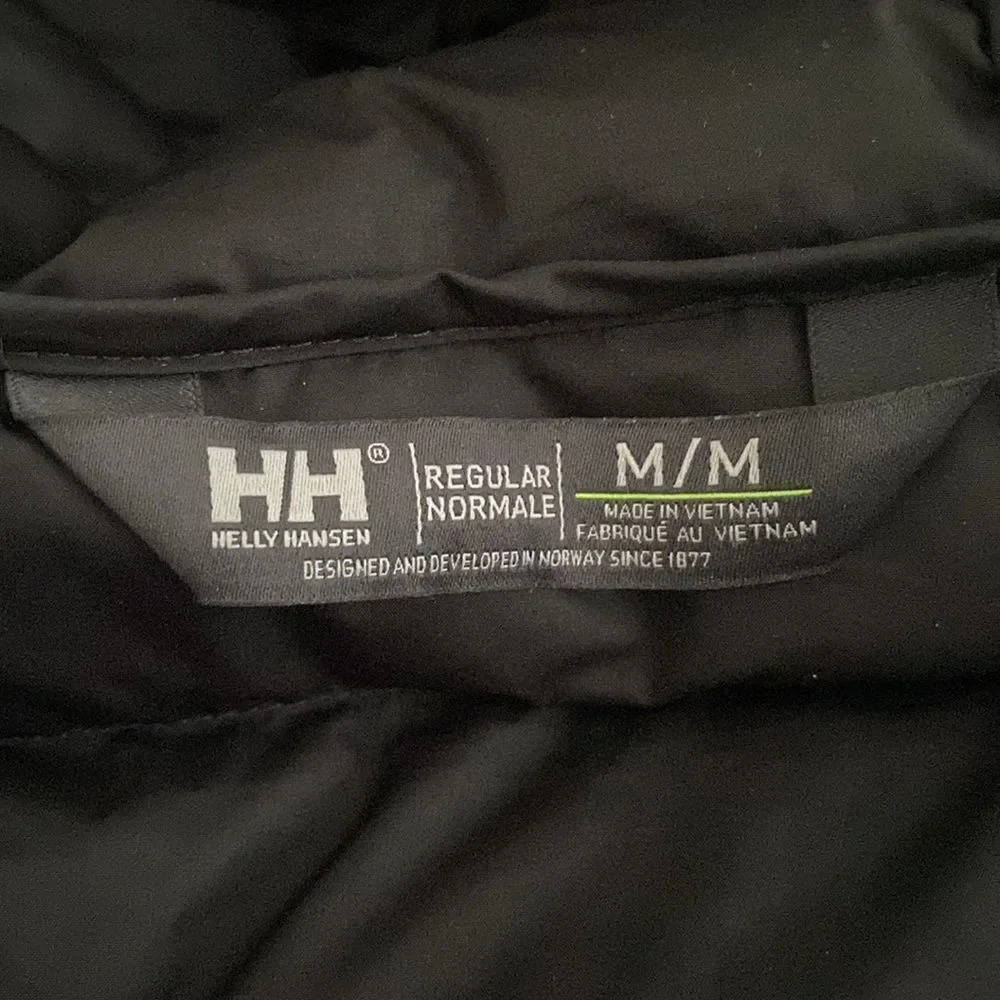 Helly Hansen sz M Ebony Leopard Svalbard down zip up puffer hooded great… - Picture 10 of 16